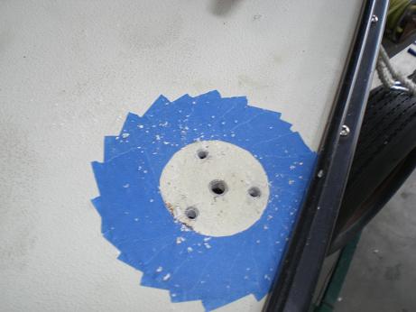 drilled out holes